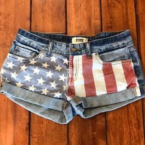 Victoria's Secret Denim American Flag shorts - size 6